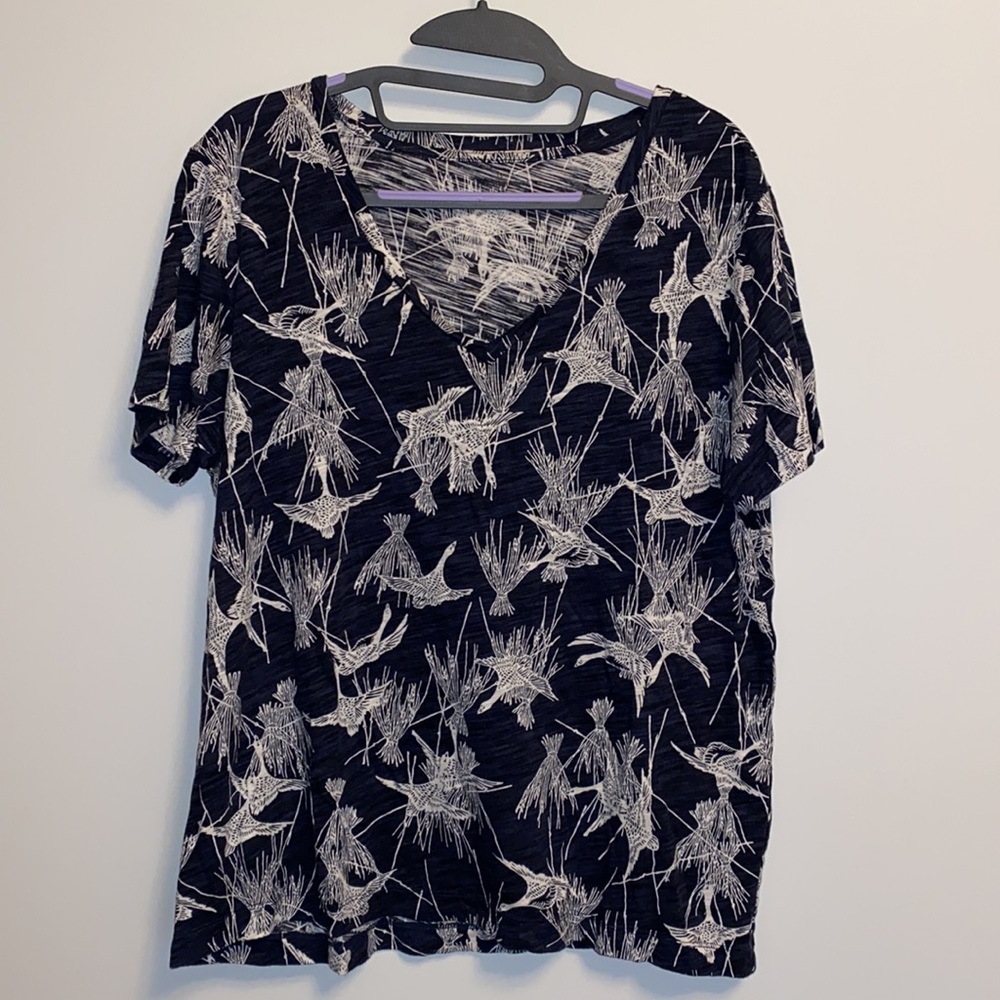 L.L.Bean Signature V-Neck Slub Knit Tee